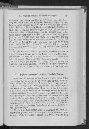 III. Erzbischof Adalbero's Restaurationsbestrebungen.