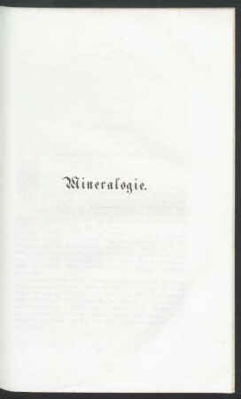 Mineralogie.