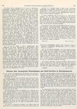 307-316 Referate über theologische Dissertationen und Habil-Schriften in Maschinenschrift