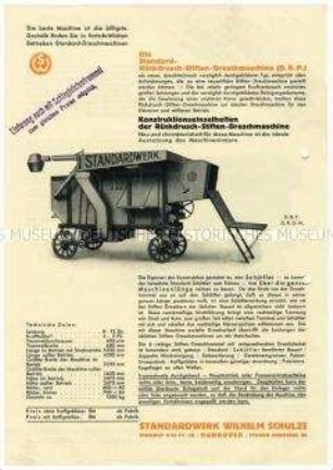 Dreschmaschinen "Rekord 12 und 13"