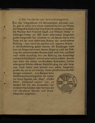 4. Der Vorläufer der Schreibtelegrafen