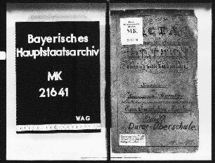 Nürnberg. Dürer-Oberrealschule. Lokalitäten.