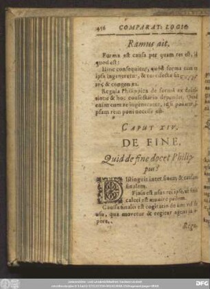 Caput XIV. De Fine.
