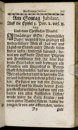 Am Sontag Jubilate [...]