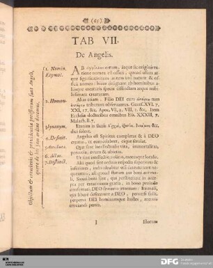Tab. VII. De Angelis.