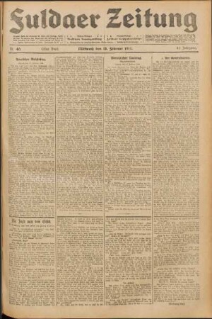 Ausgabe vom Mittwoch, den 18. Februar 1914.