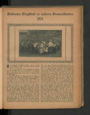 Siebentes Flugblatt zu unseren Sammelkarten 1914.