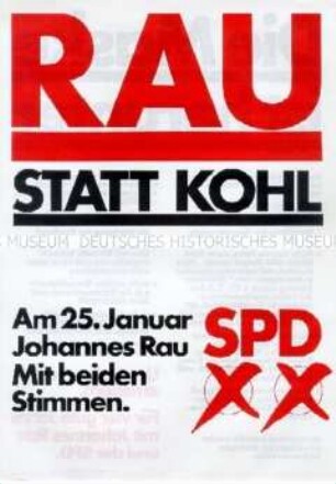 Propagandaflugblatt der SPD zur Bundestagswahl 1987