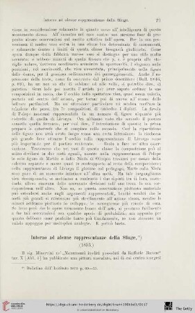 Intorno ad alcune rappresentanze della Sfinge