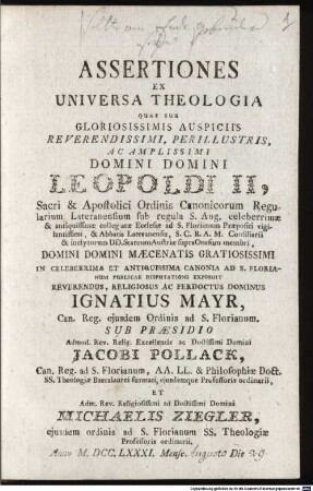 Assertiones Ex Universa Theologia