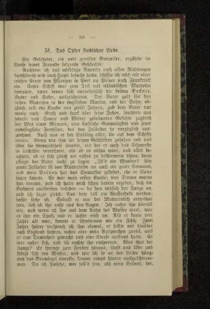 51. Das Opfer kindlicher Liebe.