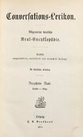 Brockhaus' Conversations-Lexicon : Vollständig in 15 Bänden. 14