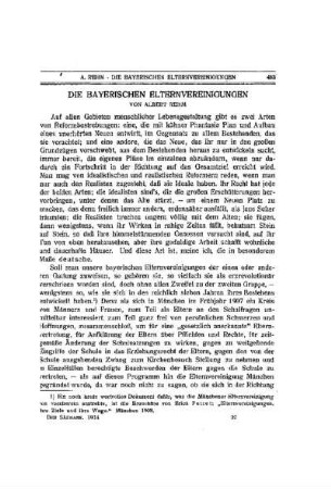 Die bayerischen Elternvereinigungen