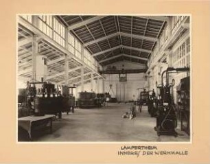 BBC (Brown, Boveri & Cie), Lampertheim Kraftwerk: Werkhalle innen