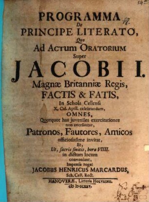 Programma de principe literato