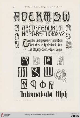 Wettbewerb: Initialen, Monogramme und Druckschrift