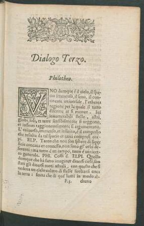 Dialogo Terzo.