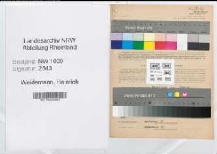 Entnazifizierung Heinrich Weidemann, geb. 22.09.1905 (Schuhmacher)