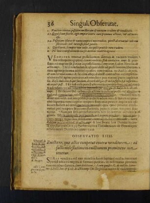 Observatio LIIII. Euictare, quae actio competat contra venditorem: ad facti molestationem euictionem promittens non tenetur.
