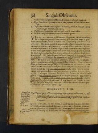 Observatio LIIII. Euictare, quae actio competat contra venditorem: ad facti molestationem euictionem promittens non tenetur.