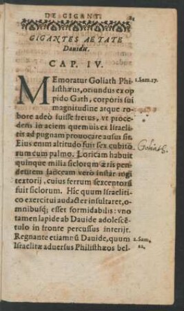 Gigantes Aetate Davidis. Cap. IV.