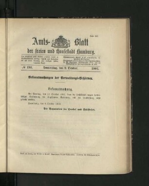 No. 151. 9. Oktober. 1902.