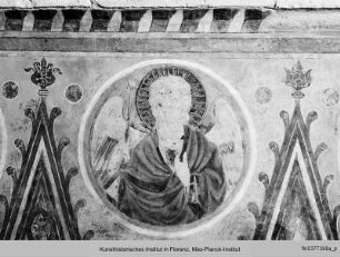 Gewölbedekoration : Ausmalung der Galerien : Wimpergarkaden und westliche Apostelgruppe
