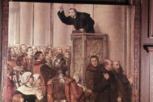 Szenen aus dem Leben Martin Luthers — Luthers Predigt gegen den Ablaßhandel