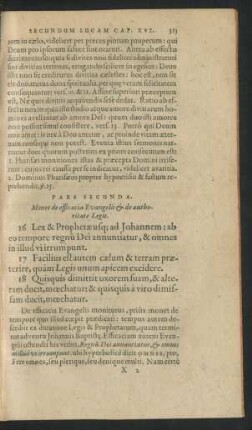 Pars Secunda. Monet de efficacia Evangelii & de authoritate Legis.