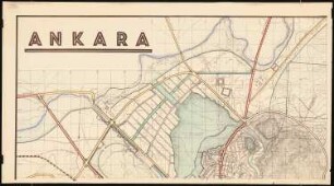 Gesamtbebauungsplan Ankara: linksseitig oberer Teil 1:4000