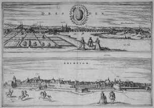 Ansichten von Dresden und Leipzig