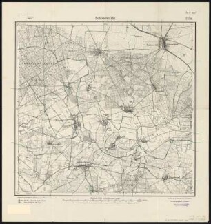 Messtischblatt [4145] = 2320 : Schönewalde, 1912 : Messtischblatt [4145] = 2320 : Schönewalde. - Aufn. 1902, hrsg. 1904, einzelne Nachtr. 1912. - [Berlin] : Reichsamt für Landesaufnahme, 1912. - 1 Kt. : zweifarbig. - Ohne Gitternetz. - Ohne Planzeiger. - Ohne Zeichenerklärung