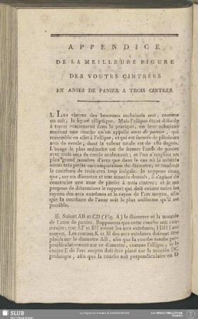 Appendice De La Meilleure Figure Des Voutes Cintrées En Anses De Panier A Trois Cintres