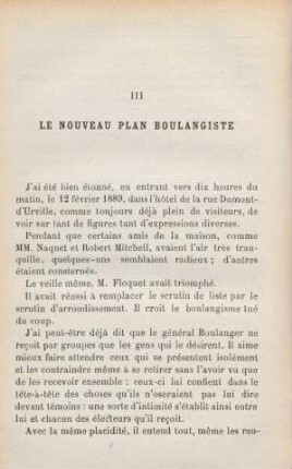 III. Le nouveau plan boulangiste