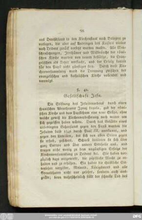 §. 42. Gesellschaft Jesu.