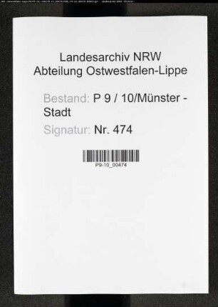 Sterberegister Standesamt Münster