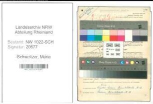 Entnazifizierung Maria Schweitzer , geb. 20.01.1901 (Arbeiterin)