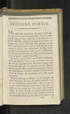 Seconde Partie