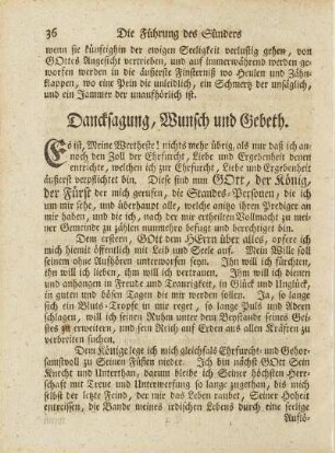 Dancksagung, Wunsch und Gebeth.