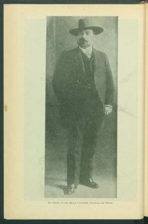 El tenor Affre,. de la Compañía francesa de Ópera. [Fotografía]