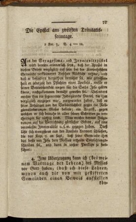 Die Epistel am zwölften Trinitatissonntage. 2 Kor. 3, V. 4-12