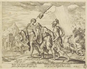 Der blinde Saulus wird nach Damaskus geführt, Blatt 15 aus der Folge "Die Taten der Apostel II"