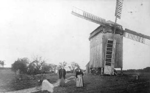 Oßling-Weißig. Mühle Salomo, Bockmühle, Ansichtskarte, vor 1945, Repro