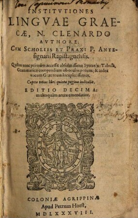 Institutiones linguae Graecae