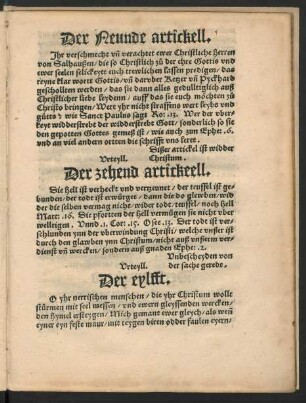 Der zehend artickeell.