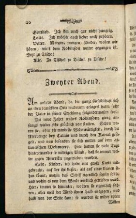 20-37, Zweyter Abend.