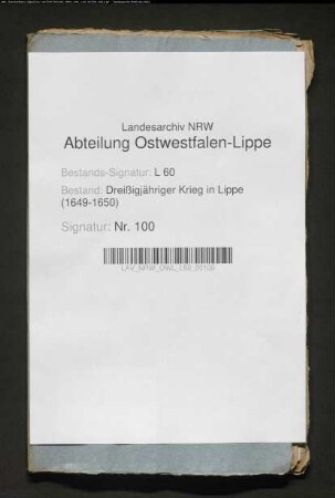 Schutzbriefe (Original/Abschrift) der Kriegsparteien für die Grafschaft Lippe und einzelne Städte und Ämter