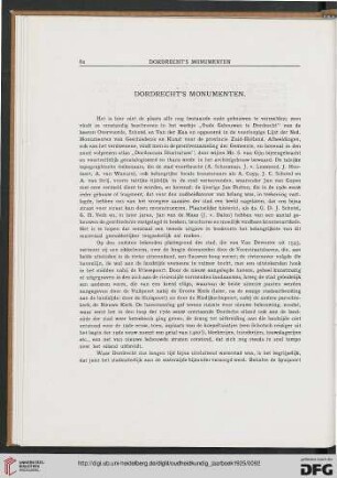 3.Ser. 5.1925: Dordrecht's monumenten