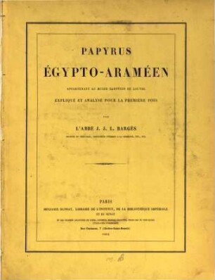 Papyrus égypto-araméen appartenant au musée égyptien du Louvre
