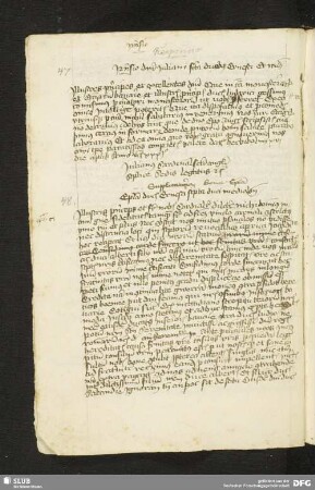 47v-48r: Brief Herzog Ernsts an den Mailänder Herzog Filippo Maria Visconti, 15. Juli 1432